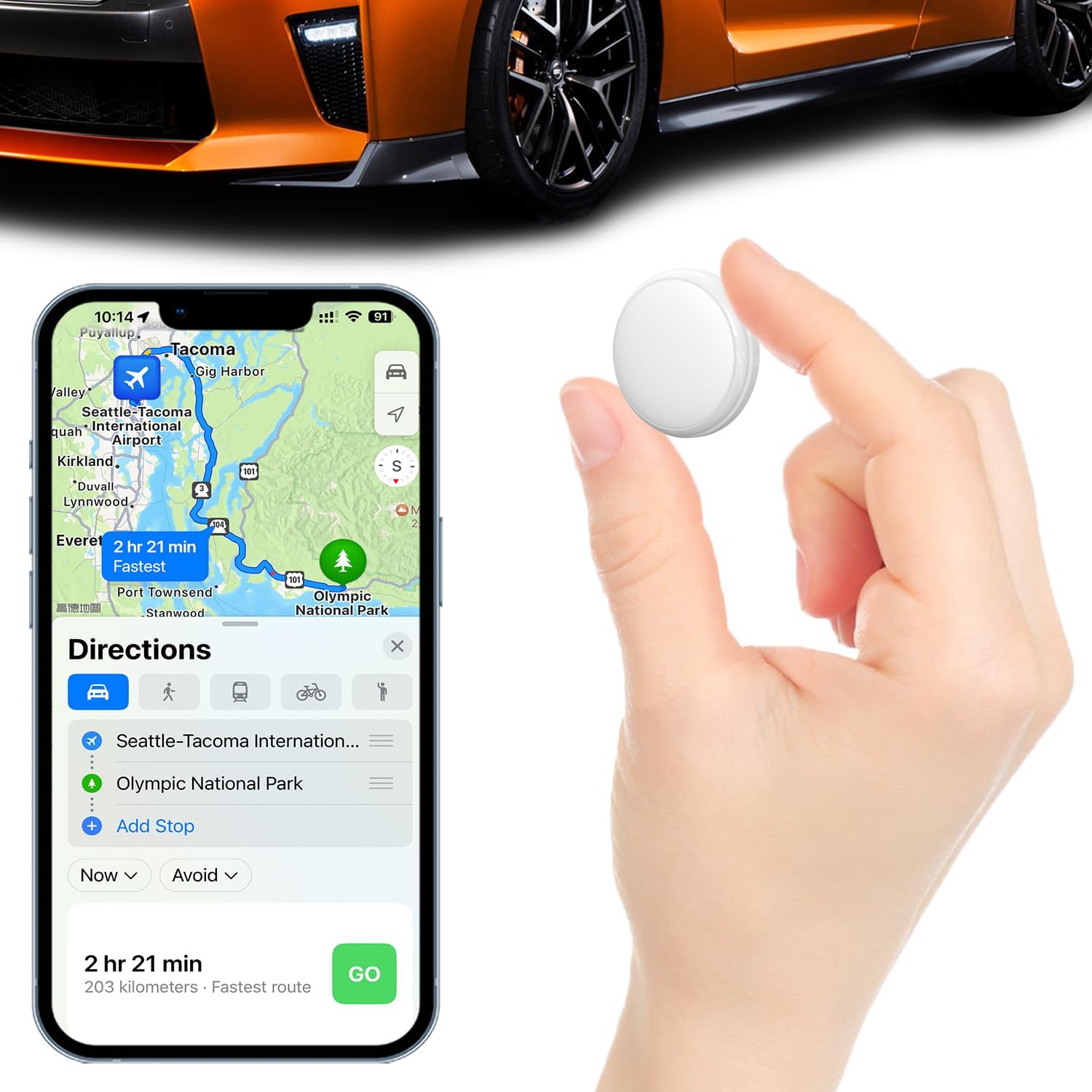 2024 New Model GPS Tracker for Vehicles,Mini Portable Magnetic Car GPS Tracker,Full Global Coverage Location GPS Tracker for Kids,Dogs,No Subscription Required/No Monthly Fee/No SIM Card Required